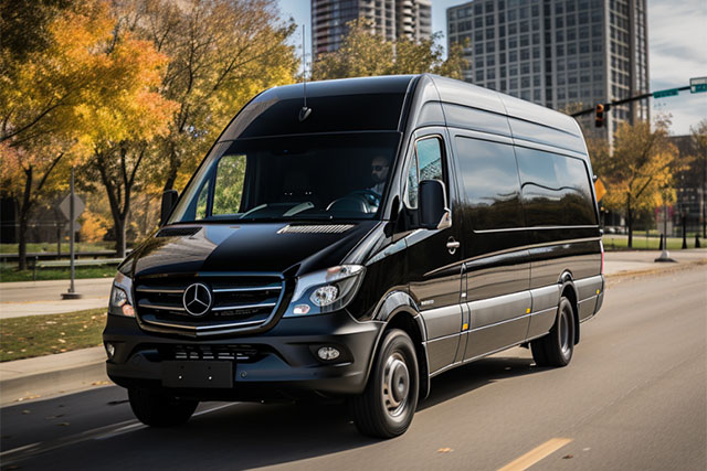 mercedes sprinter van rental by blackline car service